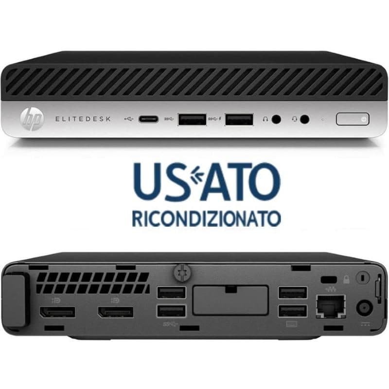 PC desktop mini ricondizionato Intel Core i5-9500T 8GB RAM SSD 256GB Windows 11 Pro - PC Reset 800 G5 Mini