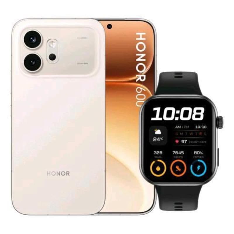Smartphone 5G dual SIM 6.57 pollici octa core 256GB RAM 8GB oro + smartwatch Watch 2i nero - Honor 600
