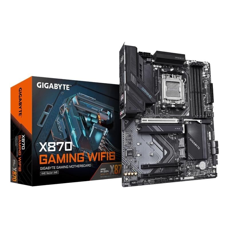 Scheda madre per CPU AMD Ryzen 9000 VRM 8+2+2 fasi DDR5 fino a 8000MHz (OC) PCIe 5.0 - Gigabyte X870 Gaming WiFi6