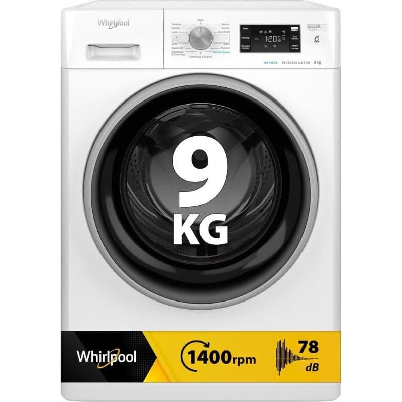 Lavatrice 9 kg 6° Senso inverter vapore 1400 giri classe A - Whirlpool FFB 948 BSV IT
