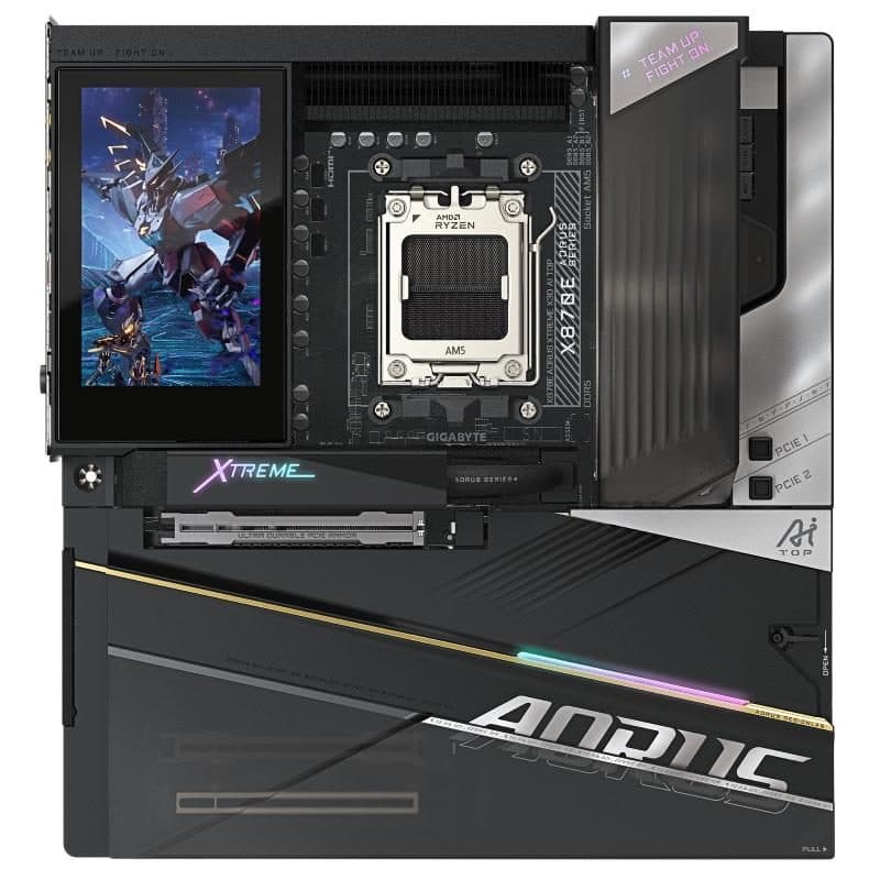 Scheda madre per CPU AMD Ryzen serie 9000 VRM 24+2+2 fasi DDR5 fino a 9000MHz - Gigabyte X870E AORUS XTREME X3D AI TOP