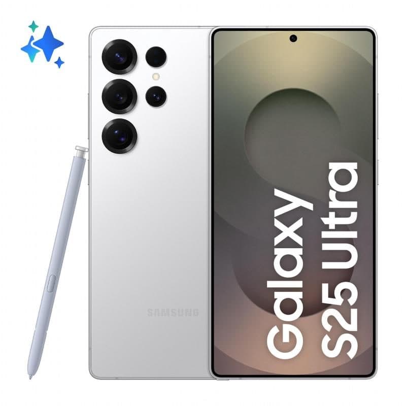 Smartphone 5G 6.9 pollici Dual SIM Android 15 12GB RAM 256GB 5000 mAh argento/bianco - Samsung Galaxy S25 Ultra