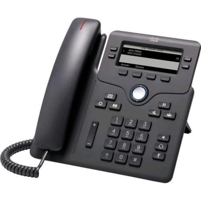 Telefono VoIP SIP SRTP 4 linee 2 porte di rete RJ-45 PoE - Cisco IP Phone 6851