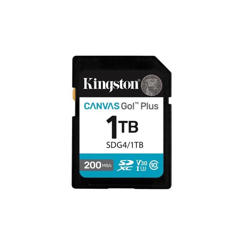 Scheda SDXC 1TB 200 MB/s C10 UHS-I U3 V30 - Kingston Canvas Go! Plus Gen4