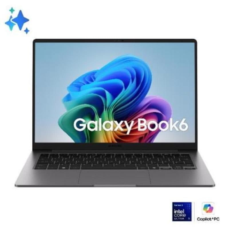 Notebook Copilot+ PC 14 pollici WUXGA Core Ultra 7 355 32GB SSD 1TB Windows 11 Pro grigio - Samsung Galaxy Book6 EE