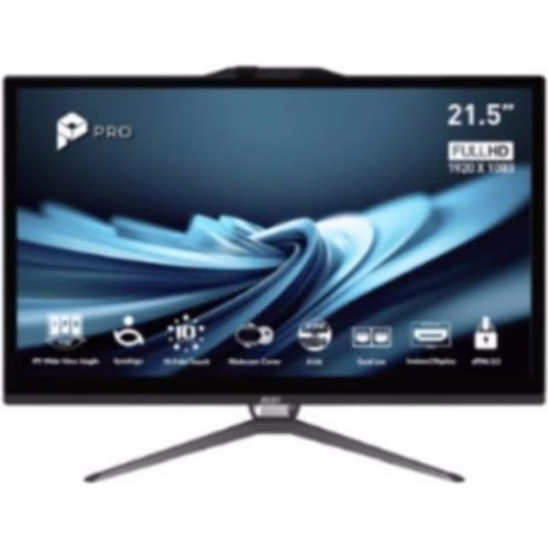 PC All-in-one touch 21.5 pollici FHD Pentium G7400 8GB DDR5 SSD 128GB Windows 11 Pro nero - MSI PRO AP222T 14MA-668EU
