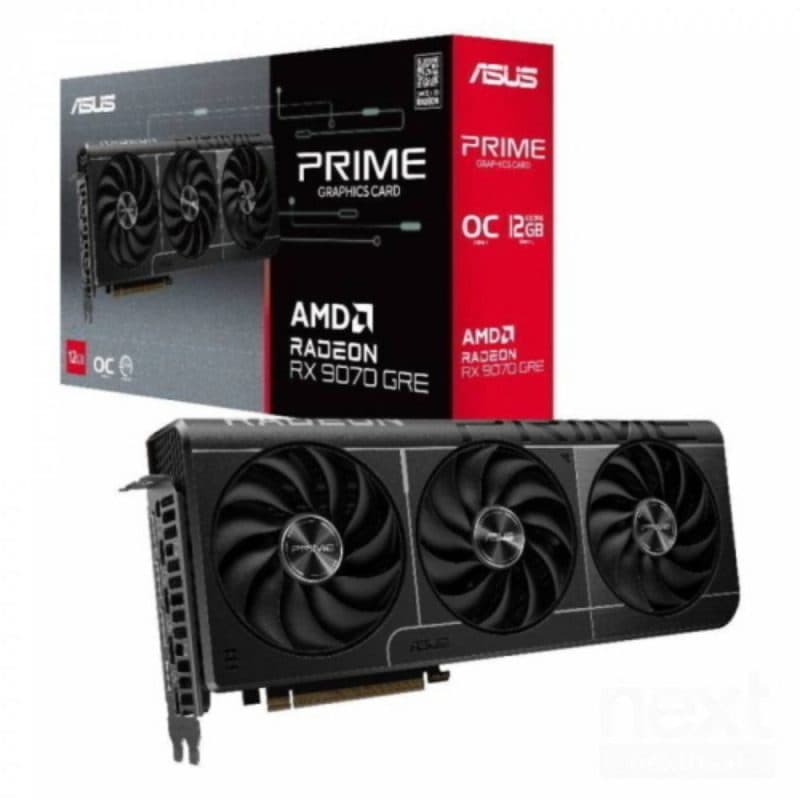 Scheda video Radeon RX 9070 GRE OC Edition 12GB GDDR6 PCI Express 5.0 16x tripla ventola 1 HDMI 3 DisplayPort - ASUS Prime