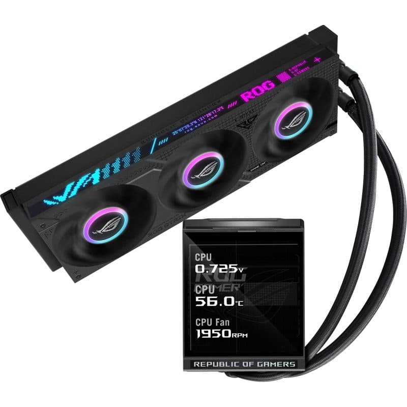 Raffreddatore a liquido per CPU 360 ARGB con display LCD Intel 1851/1700 AMD AM5/AM4 - ASUS ROG Strix LC IV