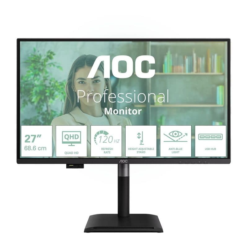 Monitor 27 pollici IPS QHD 120 Hz 1 ms HDMI DisplayPort USB-C - AOC Q27P4U