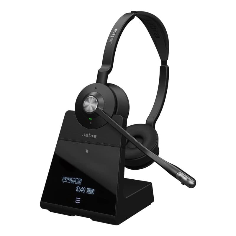 Auricolare wireless a padiglione per ufficio Bluetooth nero - Jabra Engage 75 SE
