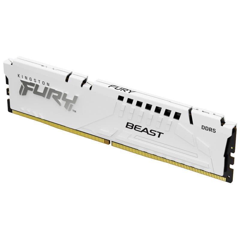 Memoria RAM 16GB DDR5 6400MT/s CL32 DIMM EXPO bianco - Kingston Fury Beast