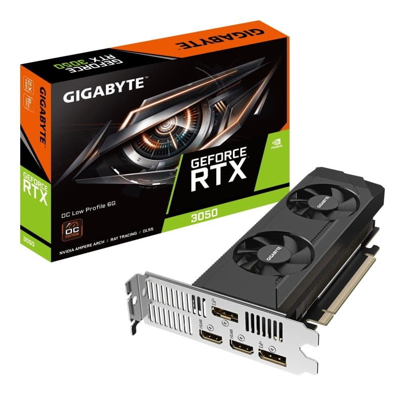 Scheda video GeForce RTX 3050 6GB GDDR6 a basso profilo - Gigabyte OC Low Profile 6G
