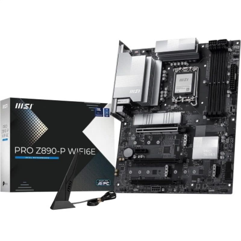 Scheda madre LGA1851 ATX 4 DDR5 fino a 9200 OC PCIe 5.0 x16 4 M.2 4 SATA Wi-Fi 6E LAN 5G - MSI PRO Z890-P WIFI6E