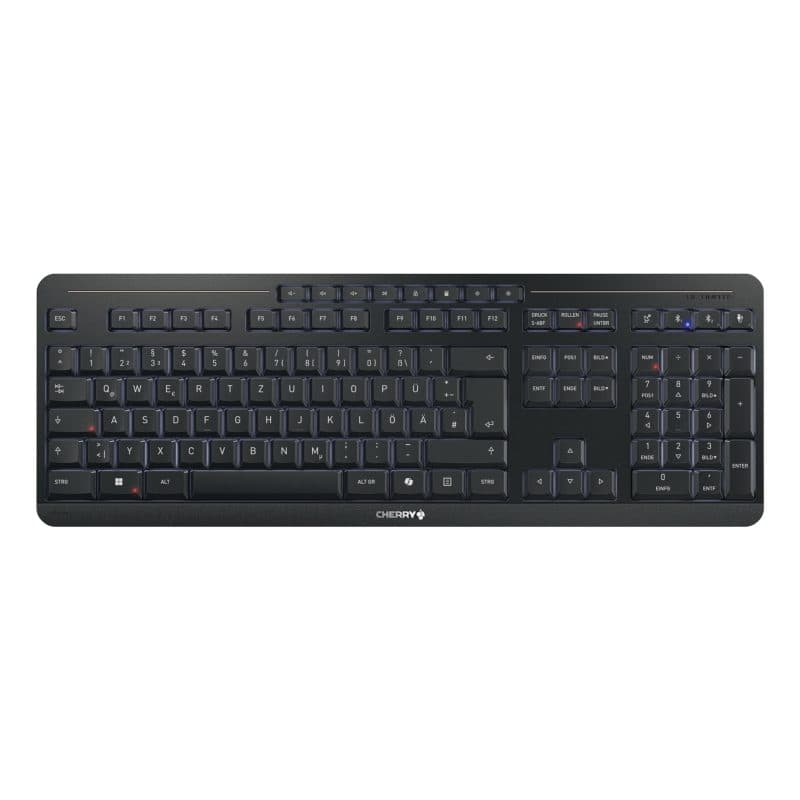 Tastiera per casa/ufficio USB + RF wireless + Bluetooth QWERTZ (layout tedesco) nero - Cherry Stream Keyboard Ultimate