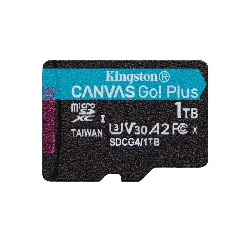 Scheda microSDXC 1TB 200R A2 U3 confezione singola senza adattatore - Kingston Canvas Go! Plus Gen4