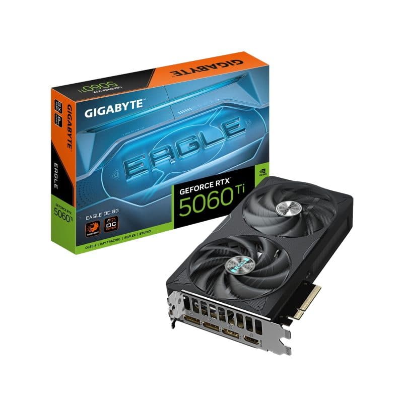 Scheda grafica 8GB GDDR7 128 bit PCIe 5.0, frequenza core 2617 MHz - Gigabyte GeForce RTX 5060 Ti Eagle OC 8G