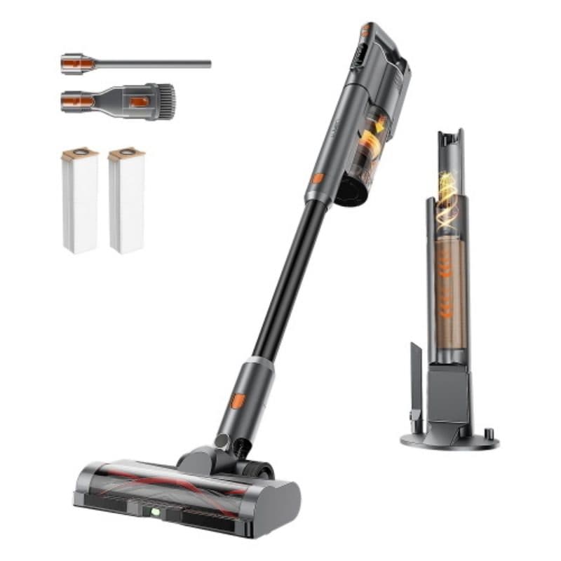 Aspirapolvere scopa elettrica cordless 350 W con batteria ricaricabile autonomia 14 minuti grigio - UWANT V500