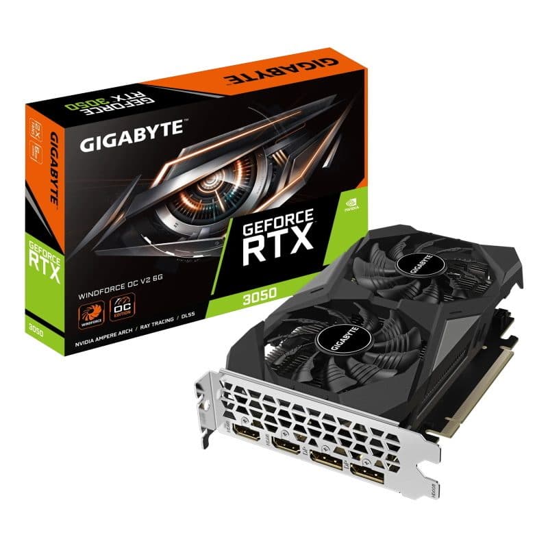 Scheda video NVIDIA GeForce RTX 3050 6GB GDDR6 - Gigabyte WindForce OC V2 6G