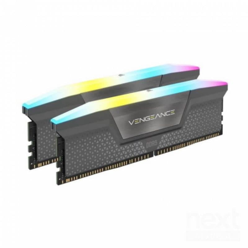 Kit memoria RAM 32GB (2 x 16GB) DDR5 6000 MHz CL38 grigio - Corsair Vengeance RGB CMH32GX5M2D6000Z38