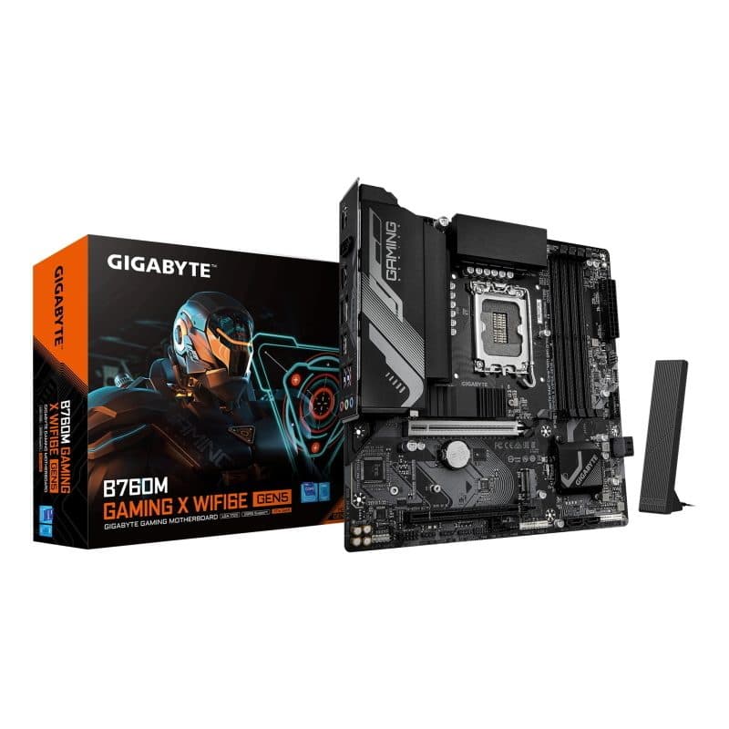 Scheda madre per processori Intel Core di 14a generazione VRM 8+1+1 fasi - Gigabyte B760M Gaming X WiFi6E Gen5