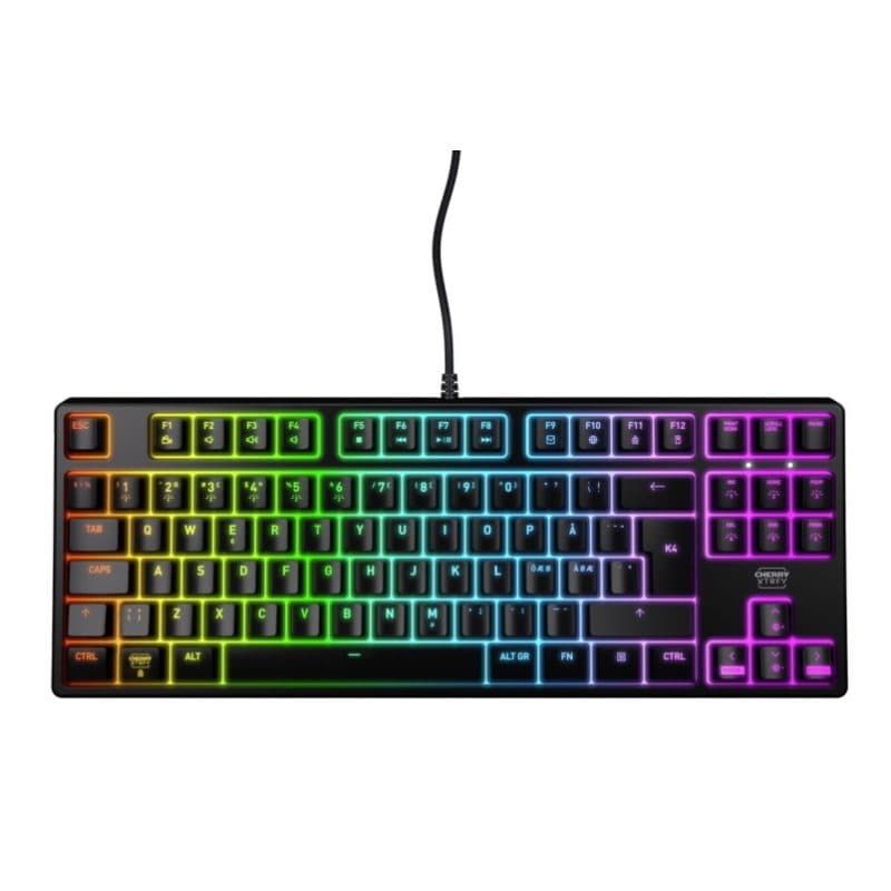 Tastiera gaming TKL RGB USB layout QWERTY portoghese nero - Cherry Xtrfy K4V2