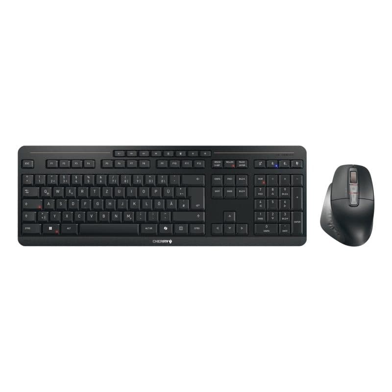 Set tastiera e mouse per casa/ufficio USB, RF wireless e Bluetooth layout QWERTZ tedesco nero - Cherry Stream Desktop Ultimate