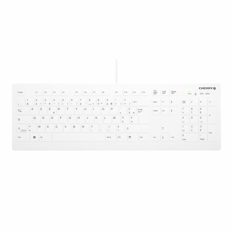 Tastiera medicale USB layout AZERTY francese bianco - Cherry AK-C8112