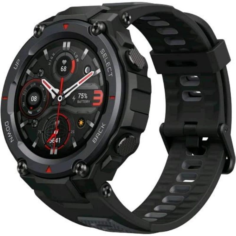 Smartwatch 48 mm AMOLED 1.3 impermeabile 10 ATM 100 modalità sportive GPS SpO2 cardiofrequenzimetro nero - Amazfit T-Rex 3 Pro