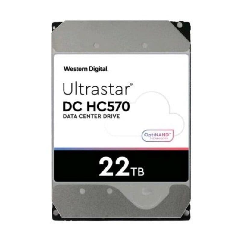 Hard disk HDD interno 22TB (22.000GB) SATA III 3.5 pollici 7.200 rpm - Western Digital Ultrastar DC HC570