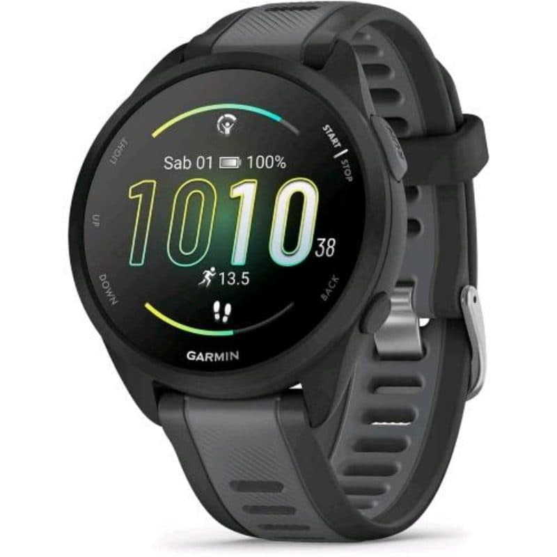 Smartwatch running 43 mm GPS cardio VO2max HRV Training Readiness Garmin Pay nero/grigio ardesia - Garmin Forerunner 165