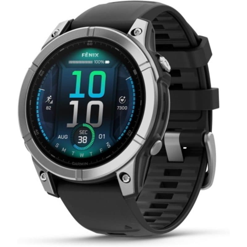 Smartwatch 47 mm display AMOLED 1,3 pollici autonomia 16 giorni acciaio inossidabile nero - Garmin Fenix E