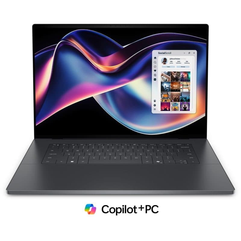 Notebook Copilot+ PC 16 pollici touch Intel Core Ultra X7 358H 32GB DDR5 SSD 1TB Windows 11 Pro - Dell XPS 16 DA16260 H48MW