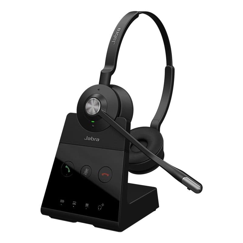 Auricolare wireless a padiglione per ufficio nero - Jabra Engage 65 SE