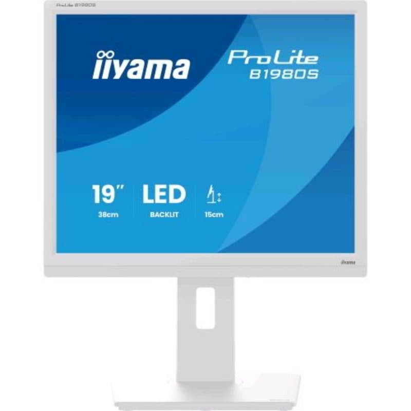 Monitor LED SVGA 5:4 1280 x 1024 pixel 75 Hz 3 ms 250 cd/mq 1000:1 bianco - iiyama ProLite B1980S-W1