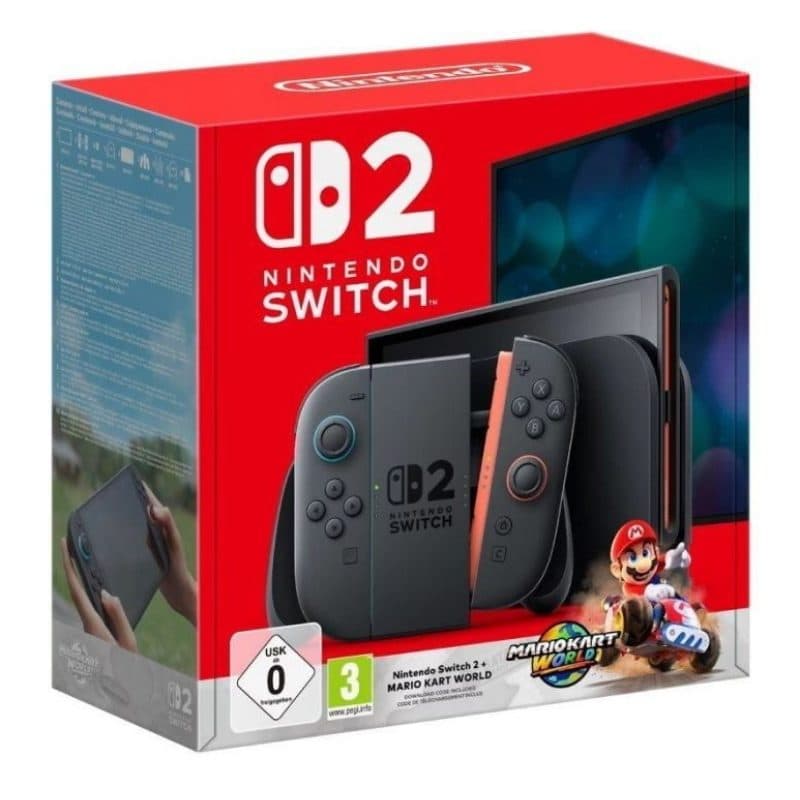 Console Switch 2 nera con gioco Mario Kart World