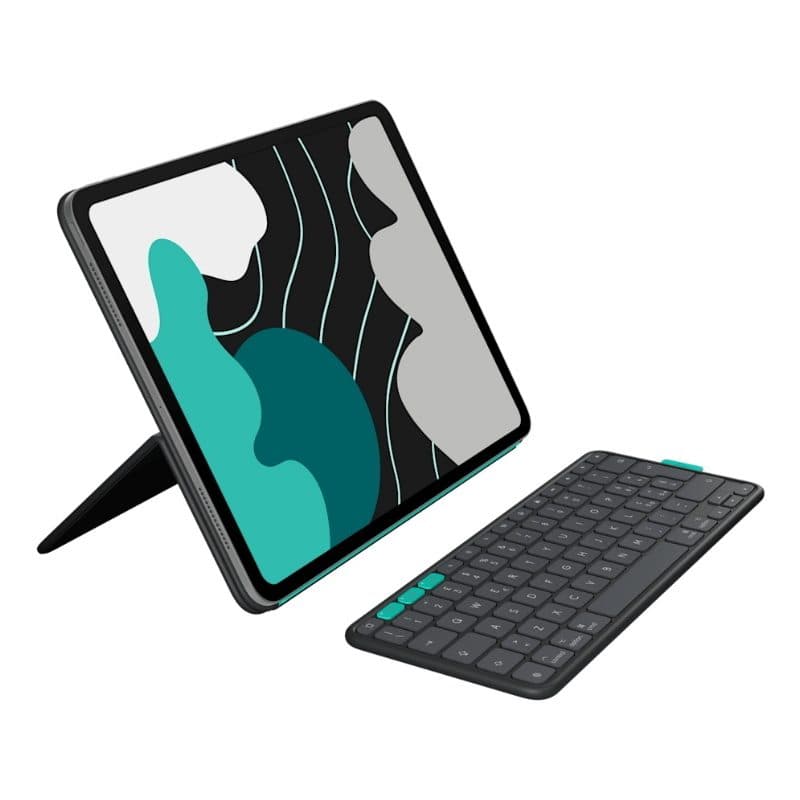 Tastiera con custodia folio full size wireless Bluetooth 5.1 LE QWERTY nordico - Logitech Flip Folio