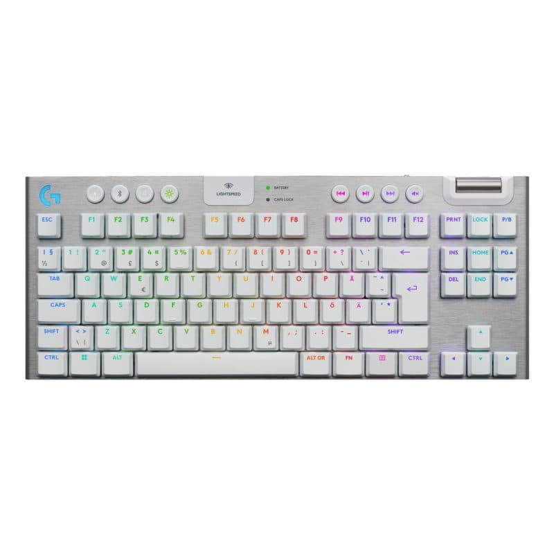 Tastiera gaming Lightspeed USB, RF wireless e Bluetooth QWERTY nordico bianco - Logitech G G915 X