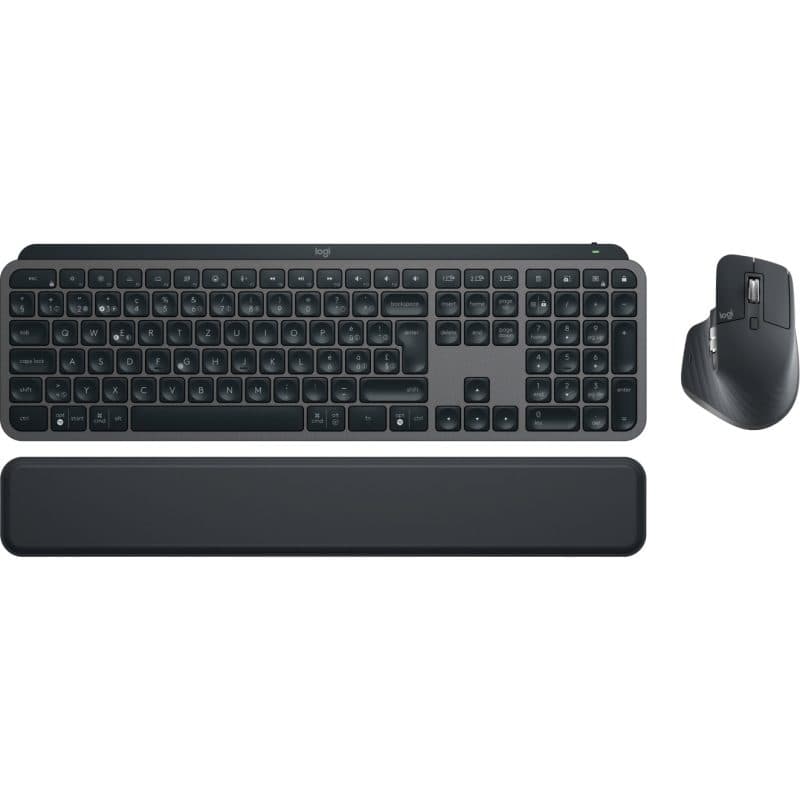 Combo tastiera e mouse wireless RF e Bluetooth per ufficio QWERTZ svizzero grafite - Logitech MX Keys S Combo