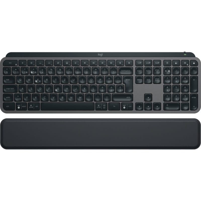 Tastiera wireless RF e Bluetooth per ufficio QWERTZ svizzero grafite - Logitech MX Keys S