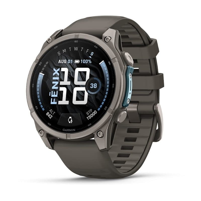 Smartwatch 47 mm AMOLED grigio Pebble con cinturino in silicone QuickFit - Garmin Fenix 9