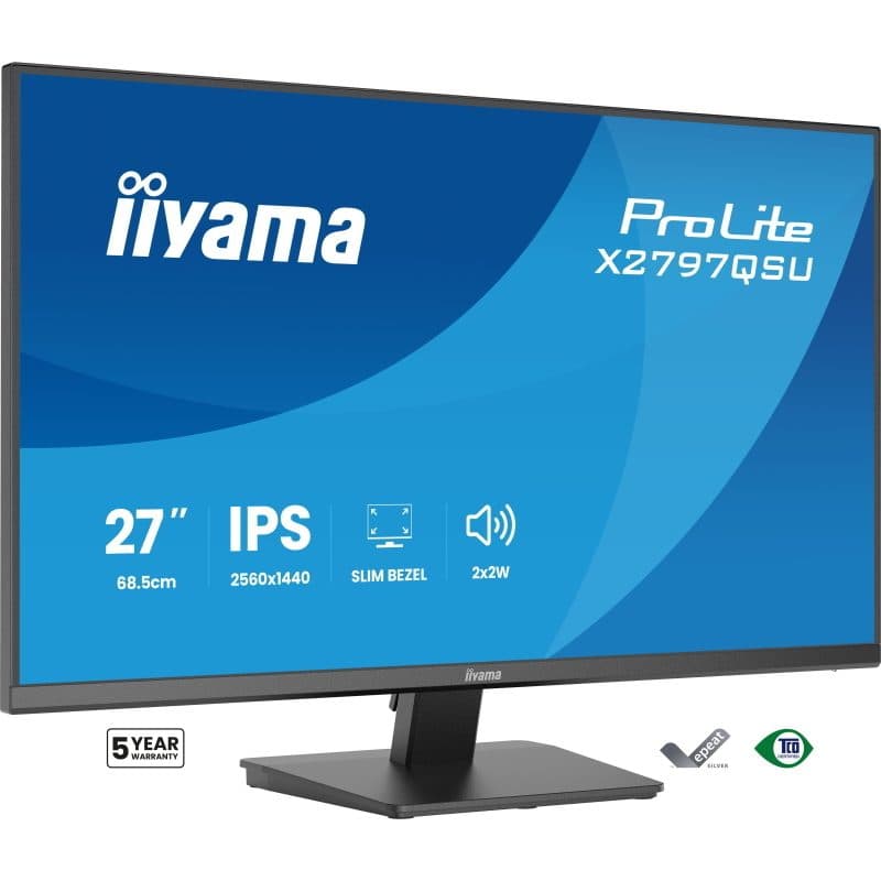 Monitor 27 pollici 2560 x 1440 pixel Quad HD LED nero - iiyama ProLite X2797QSU-B1