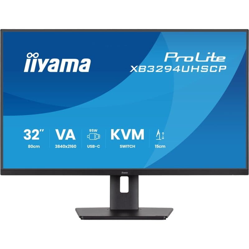 Monitor 31,5 pollici 3840 x 2160 pixel 4K Ultra HD nero - iiyama ProLite XB3294UHSCP-B1