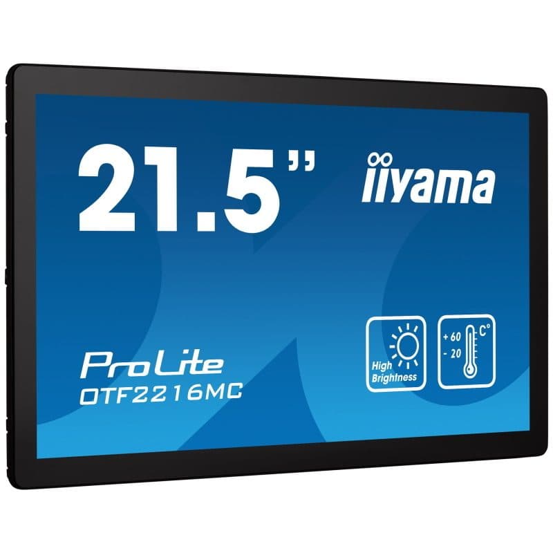 Monitor touch screen 21,5 pollici 1920 x 1080 pixel Full HD LCD nero - iiyama OTF2216MC-B1