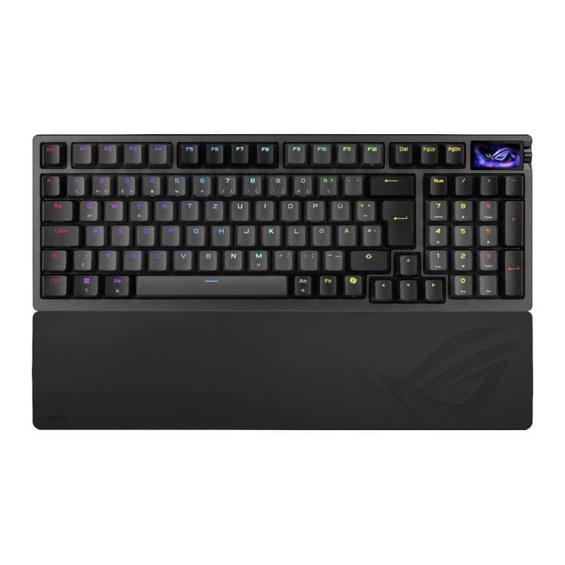 Tastiera gaming wireless USB, RF e Bluetooth, layout QWERTZ, nero - ASUS ROG Azoth 96 HE