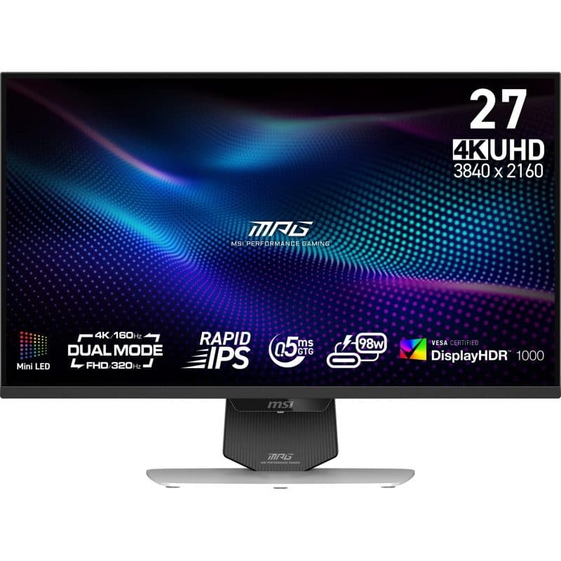 Monitor PC 27 pollici 68,6 cm 3840 x 2160 pixel 4K Ultra HD LED nero e bianco - MSI MPG 274URDFWDE E16M