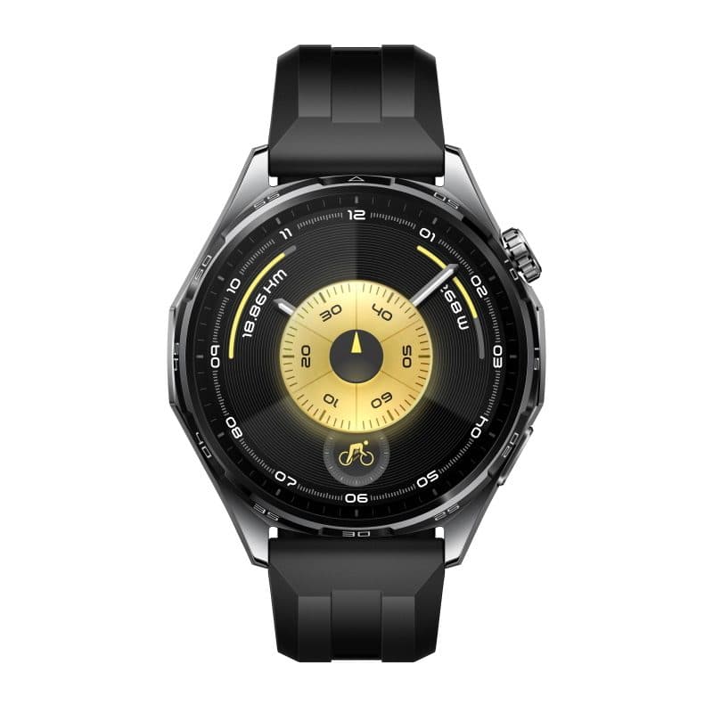 Smartwatch con cassa 46 mm in acciaio inossidabile e cinturino nero, compatibile con iOS e Android - Huawei Watch GT6
