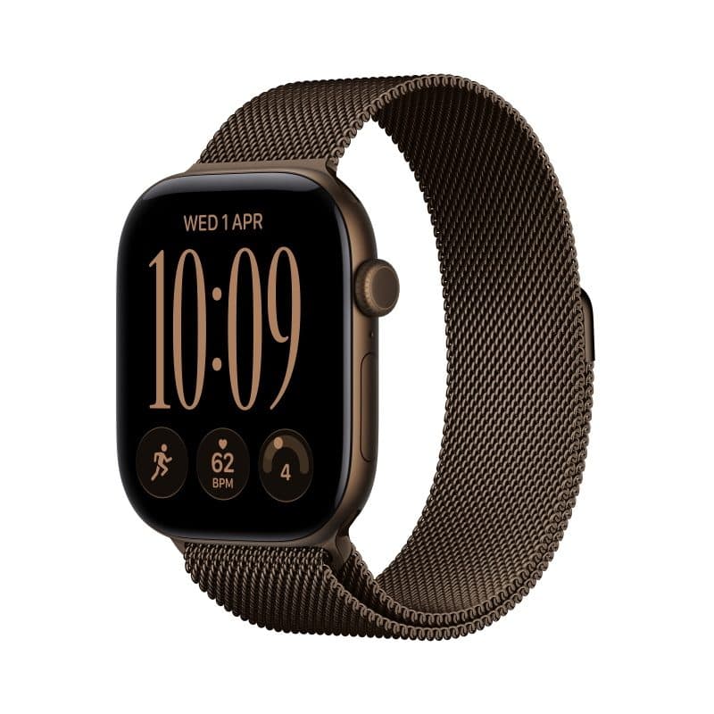 Smartwatch GPS 46 mm con cassa in alluminio Dark Bronze e Milanese Loop Dark Bronze taglia S/M - Apple Watch Series 12