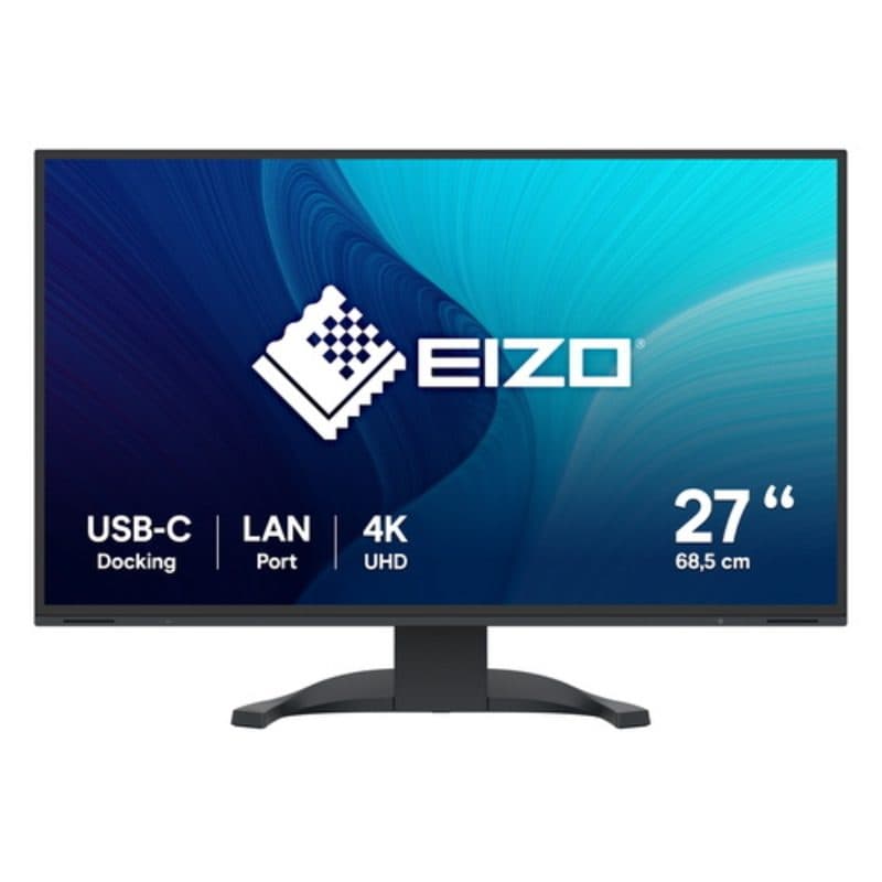 Monitor 27 pollici LED IPS 16:9 4K UHD 5 ms 350 cd/m² pivot, USB-C, DP/HDMI, multimediale - EIZO FlexScan EV2740X-BK