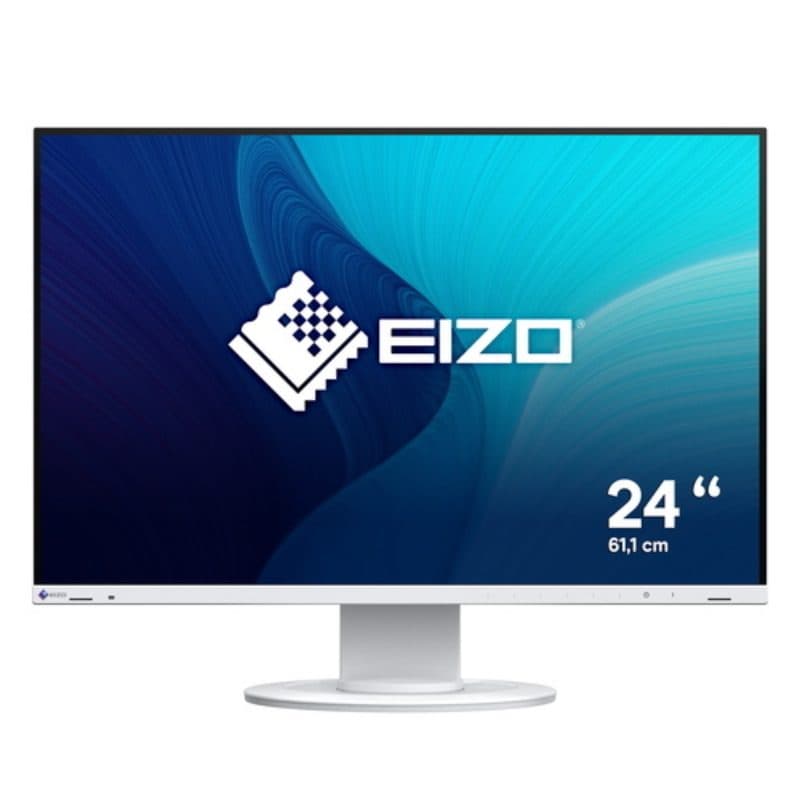 Monitor 24,1 pollici LED IPS 16:10 1920 x 1200 5 ms 350 cd/m² pivot DP/HDMI multimediale, garanzia 7 anni - Eizo FlexScan EV2410
