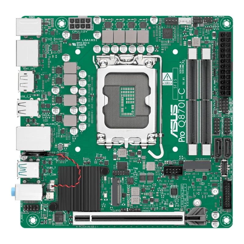 Scheda madre mini ITX socket LGA 1851 (Socket V1) chipset Intel Q870 - ASUS Pro Q870I-C-CSM